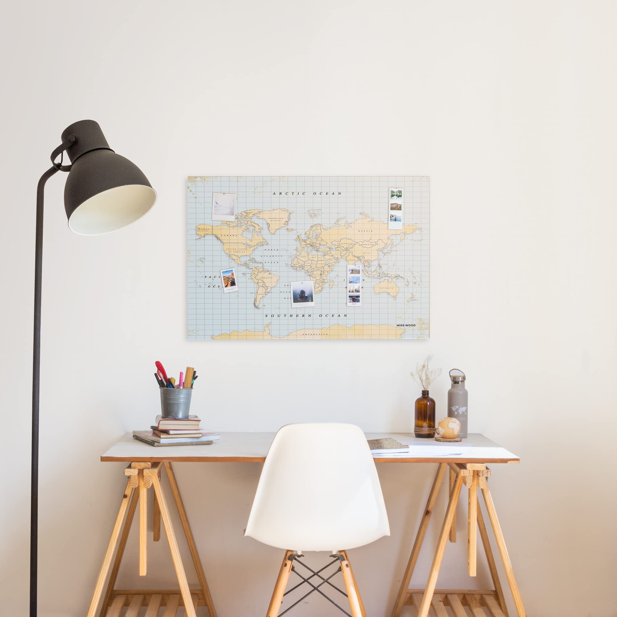 Wereldkaart kurk XL Vintage 90 x 60cm