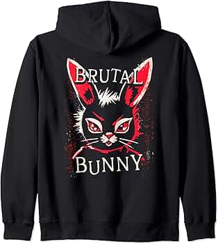 Amazon.com: Brutal Bunny Punk Goth Grunge Bunny Rabbit Zip
