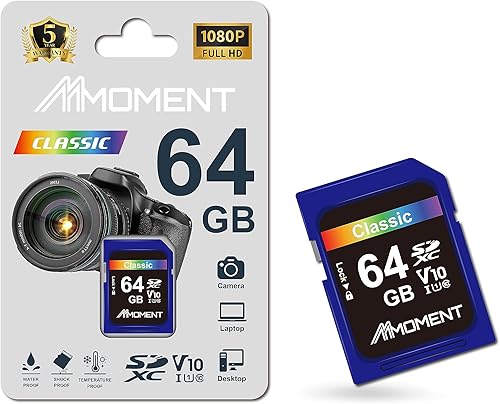 Miniatura 5 de MMOMENT Tarjeta SDXC de 64 GB compatible con cámara, PC, UHS-I, U1, V10, clase 10, velocidad de lectura de hasta 98 MBs, velocidad de escritura de