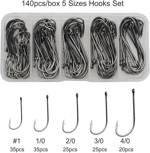 Miniatura 7 de anzuelos de pesca anzuelos de púas caña pico cebo titular ganchos negro carbono compensado plantilla anzuelos de pesca agua salada agua dulce