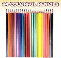 Vista 2 de ArtCreativity Lápices multicolores, paquete de 24 lápices de colores preafilados para niños y adultos, ideales para proyectos de arte escolares