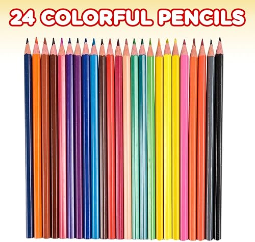 Miniatura 2 de ArtCreativity Lápices multicolores, paquete de 24 lápices de colores preafilados para niños y adultos, ideales para proyectos de arte escolares,