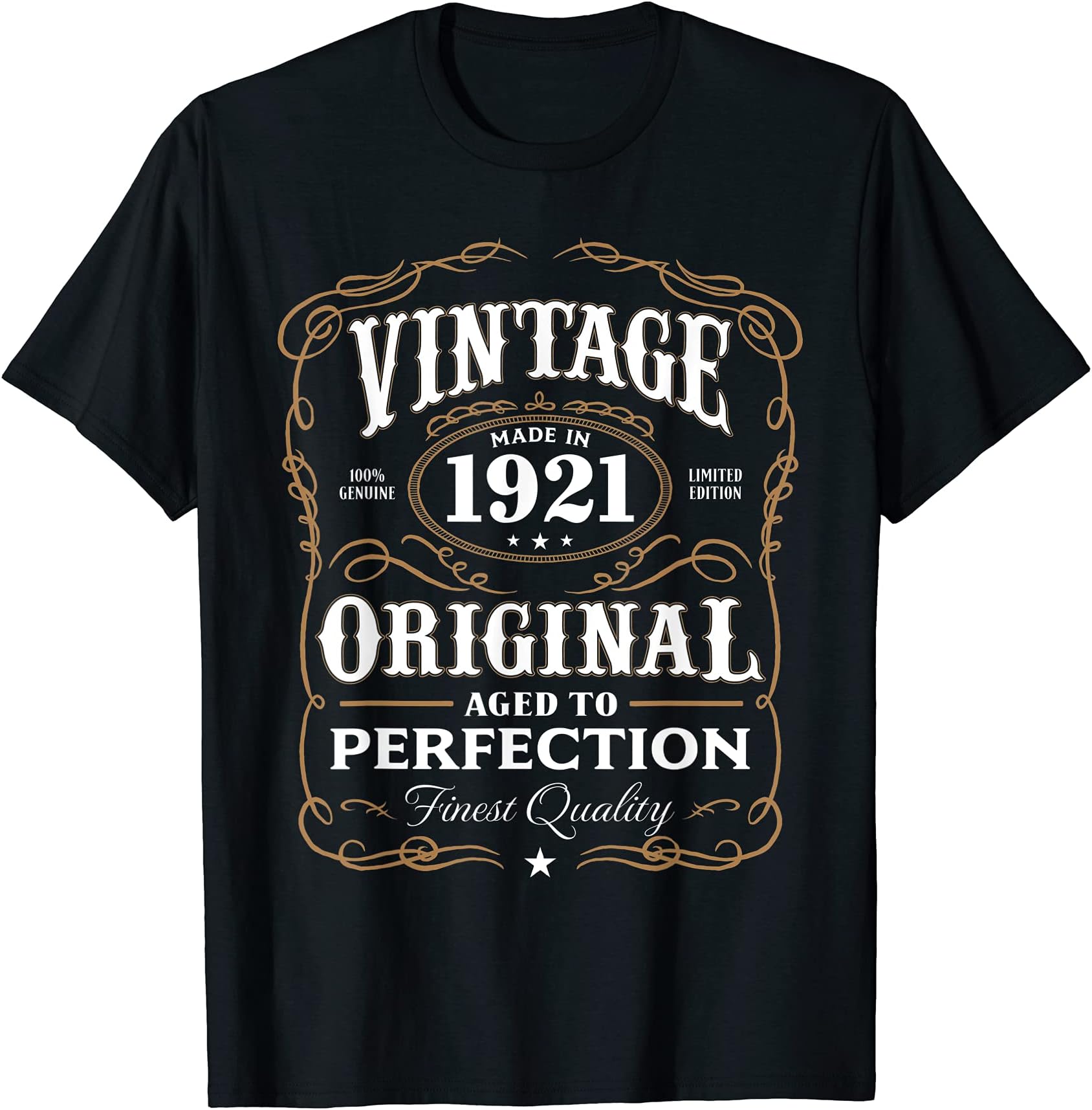 Aged to PerfectionVintage Made In 1921 T-Shirt 97th Birthday Gift