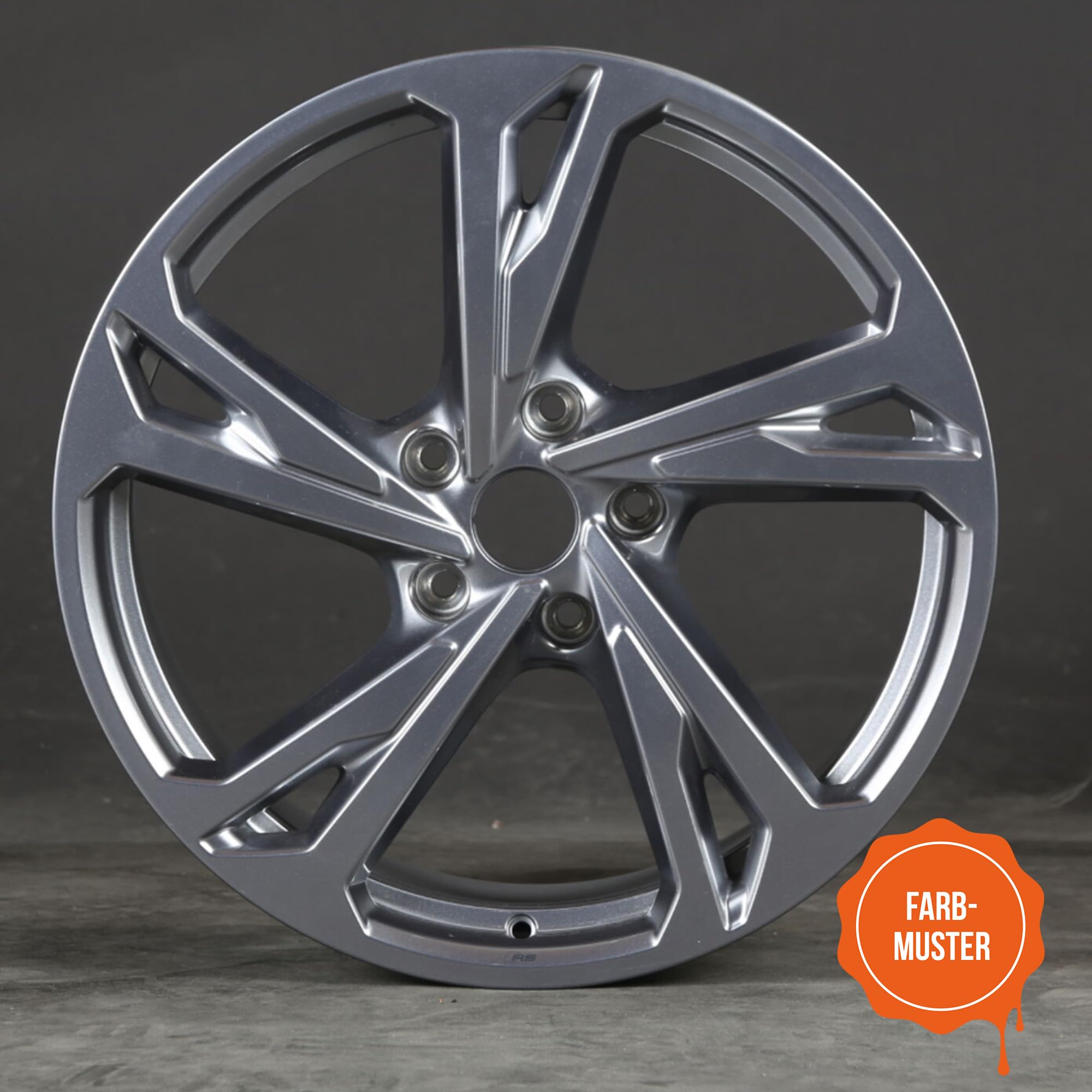 Felgenlack | passend für Farbton AUDI galvanograu metallic L-Z49 | High-Solid | 1K Original OEM Felgenlack | Lackdose 1000 ml | für Reparatur- als auch Komplettlackierung