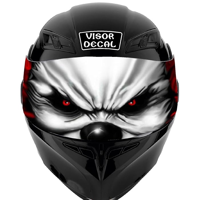 Buy V14 Evil Clown VISOR TINT DECAL Graphic Sticker Helmet Fits Icon