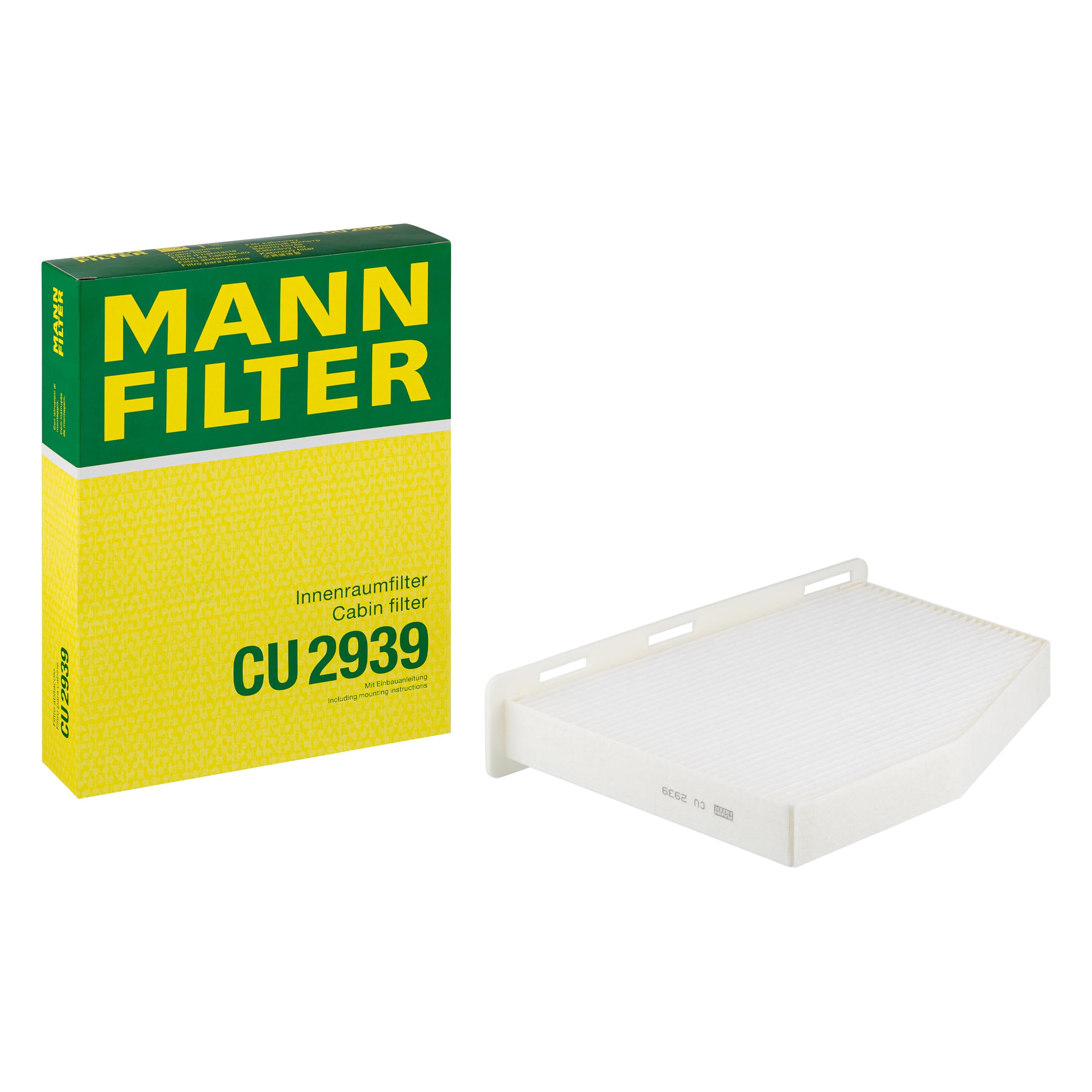 MANN-FILTER CU 2939 Cabin Air Filter - for Cars + Transporters