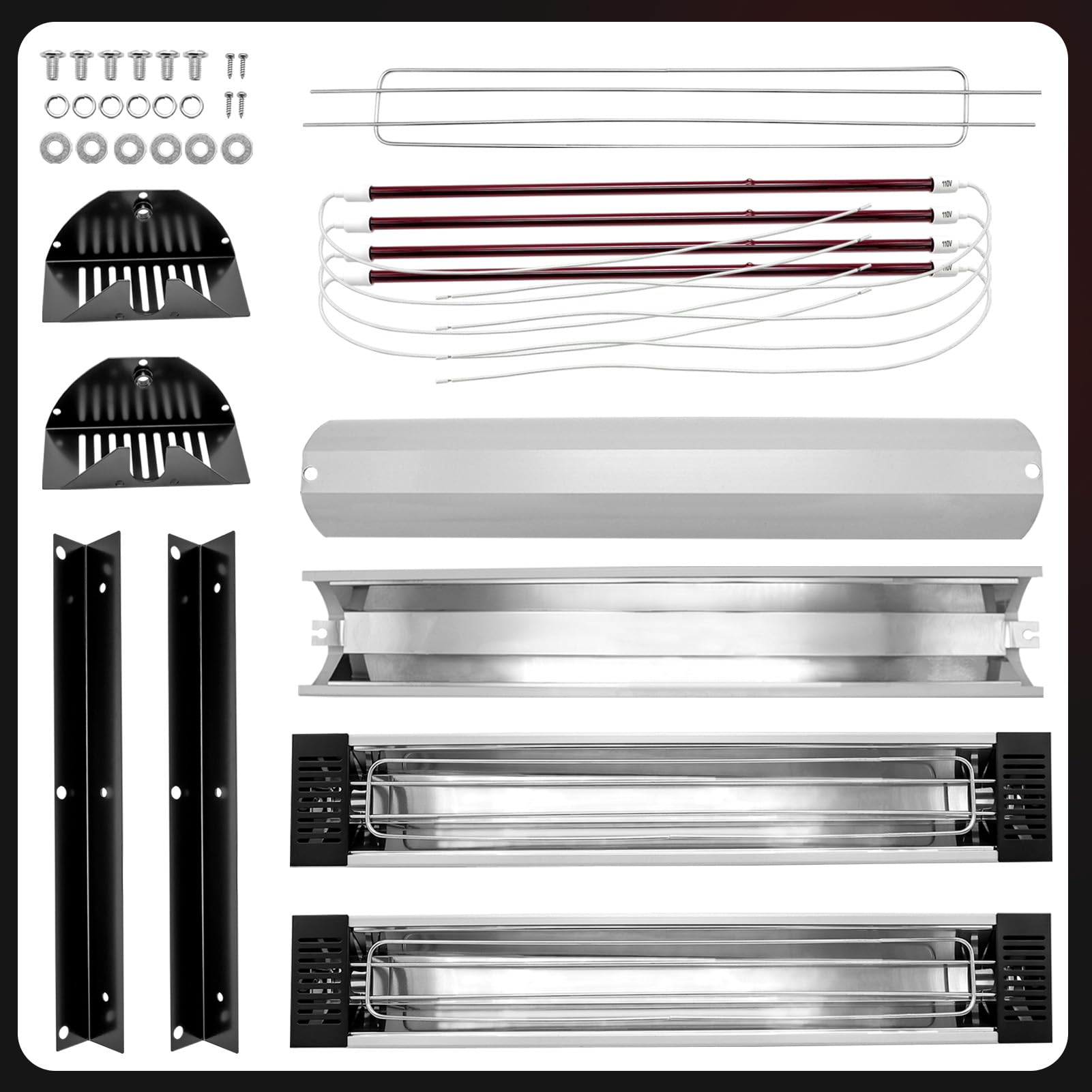 DATOUBOSS Lampara infrarrojos pintura, Lámpara de Pintura Infrarroja de 3000 W, Spray/Cabina de Horneado Lámpara Calentador de Curado de pintura infrarro adecuado para pintar automóviles (KF-3000W)
