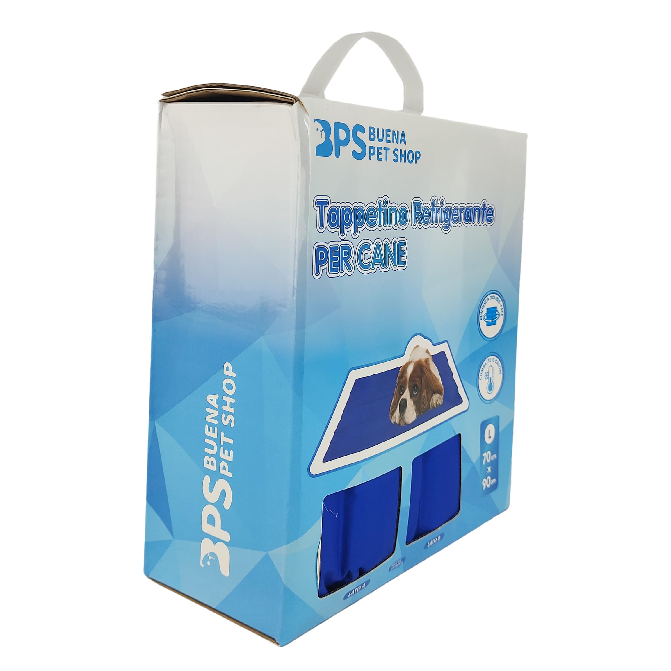 BPS BUENA PET SHOP Tappetino Refrigerante Cane Gatti, misura 90x70cm comodo e SPAZIOSA, in Gel Non tossico, autoraffredamento senza corrente, fresco estare