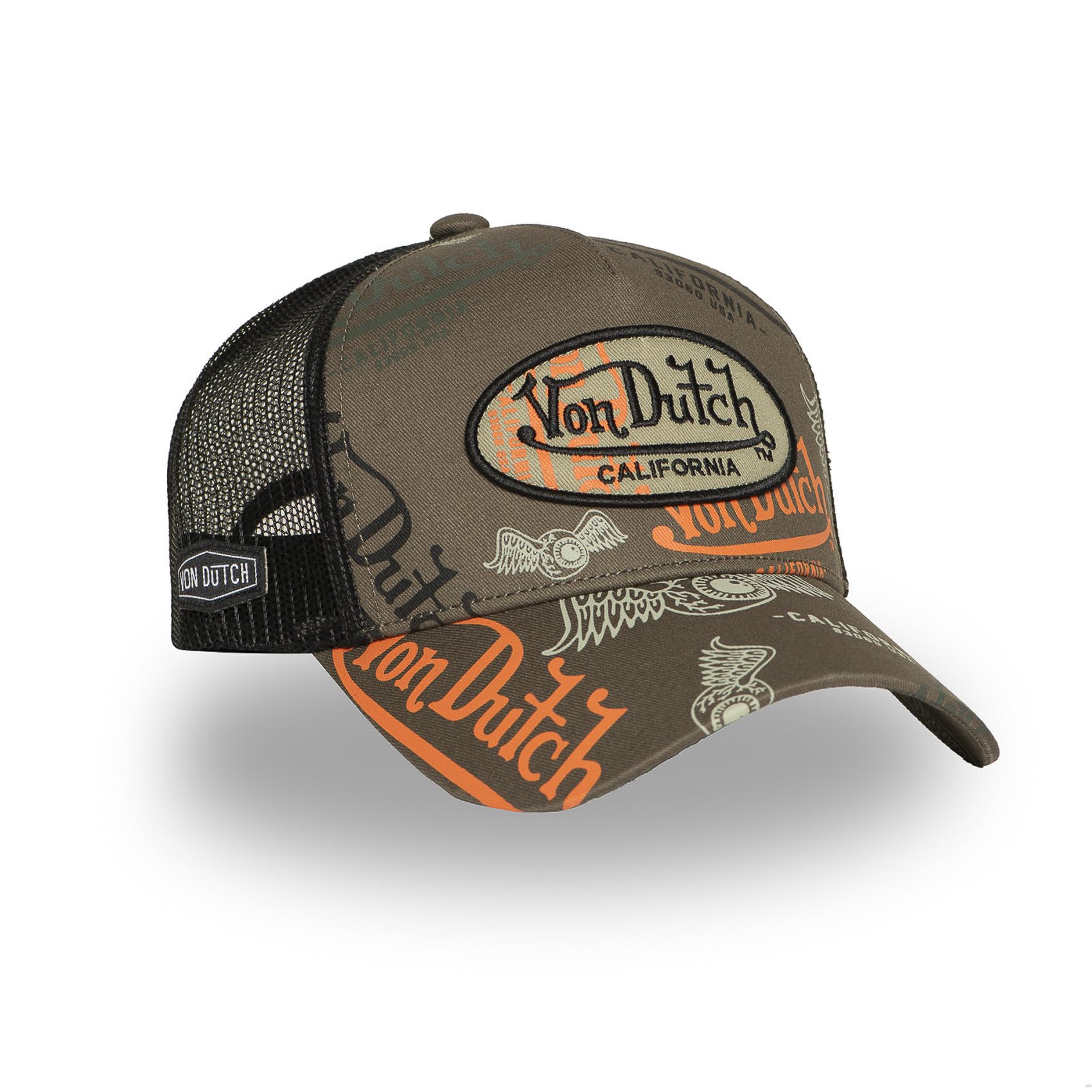 Von Dutch Czapka męska i damska, regulowana czapka typu trucker z zatrzaskiem