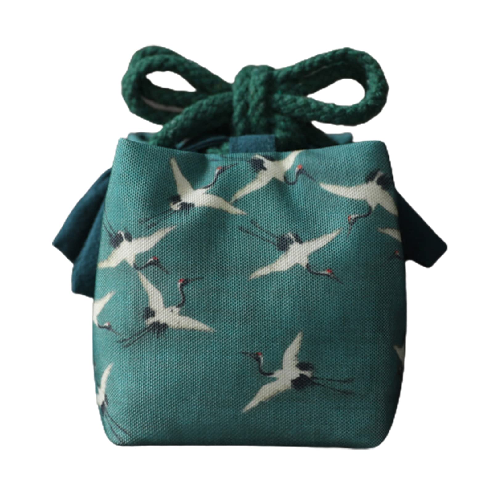 Tsophreniq Teaware Storage Bag Drawstring Travel-Tea Cup Teapot-Carrier Outdoor Printed Teaware-Organizer for Home tea Container
