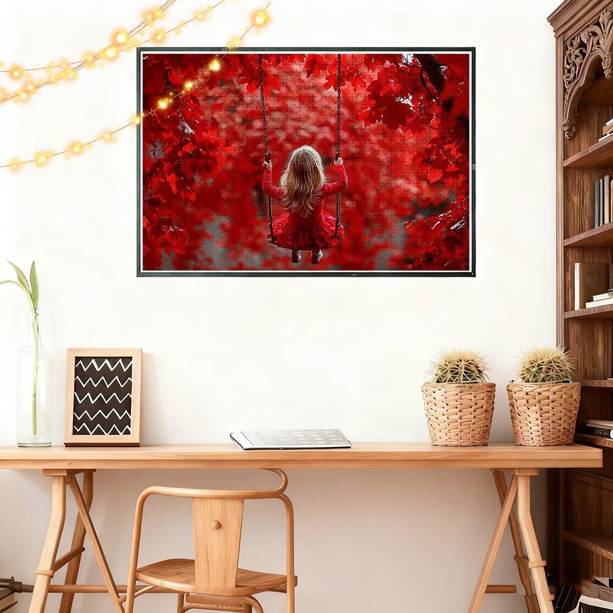 Puzzle 3000 elementów, dla dorosłych, jesień, liść, klasyczne drewniane puzzle dla dorosłych, 122 x 81 cm, niepożądane wyzwanie, gra edukacyjna, puzzle dla całej rodziny, relaksacyjny, prezent dla