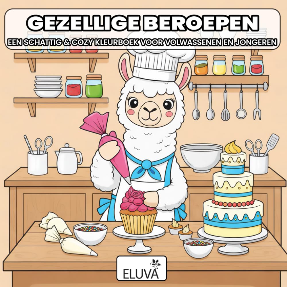 Gezellige Beroepen: Een schattig & cozy kleurboek voor volwassenen en jongeren: Minimalistische lijntekeningen van dagelijkse gerechten en desserts – een kalme activiteit voor vrije tijd.