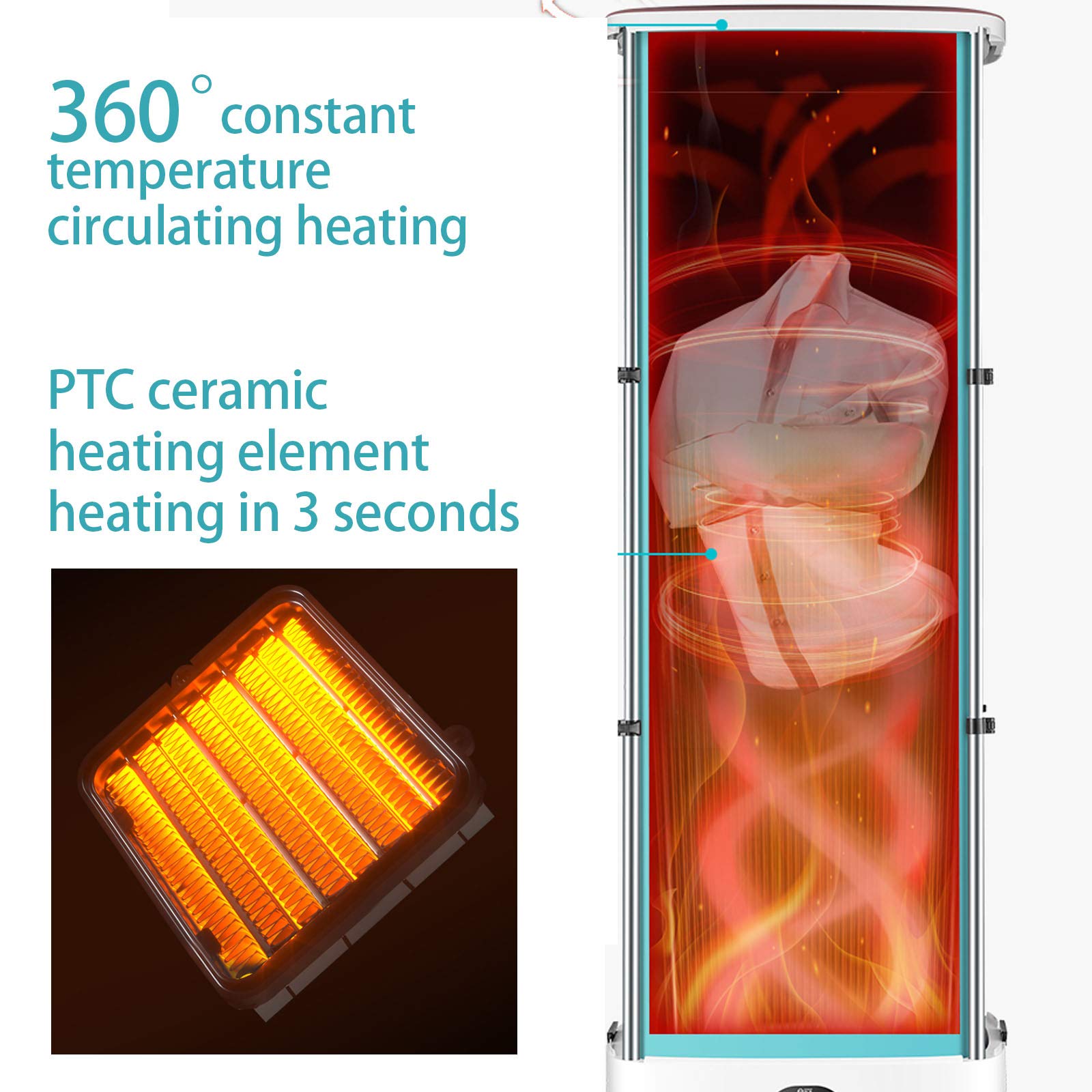 Asciugatrice elettrica Portatile per la casa Pieghevole 900 W Grande capacità 10 kg Doppio Risparmio energetico Interni bagnati Vestiti ad Aria Calda per asciugare i Vestiti