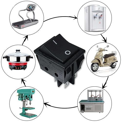 Miniatura 4 de Interruptor basculante de barco de encendidoapagado Canal Serie R DPST 20 A 16 A 125 250VCA Reemplazar Hongju Taiheng TH3 Defond DRH-2415-3