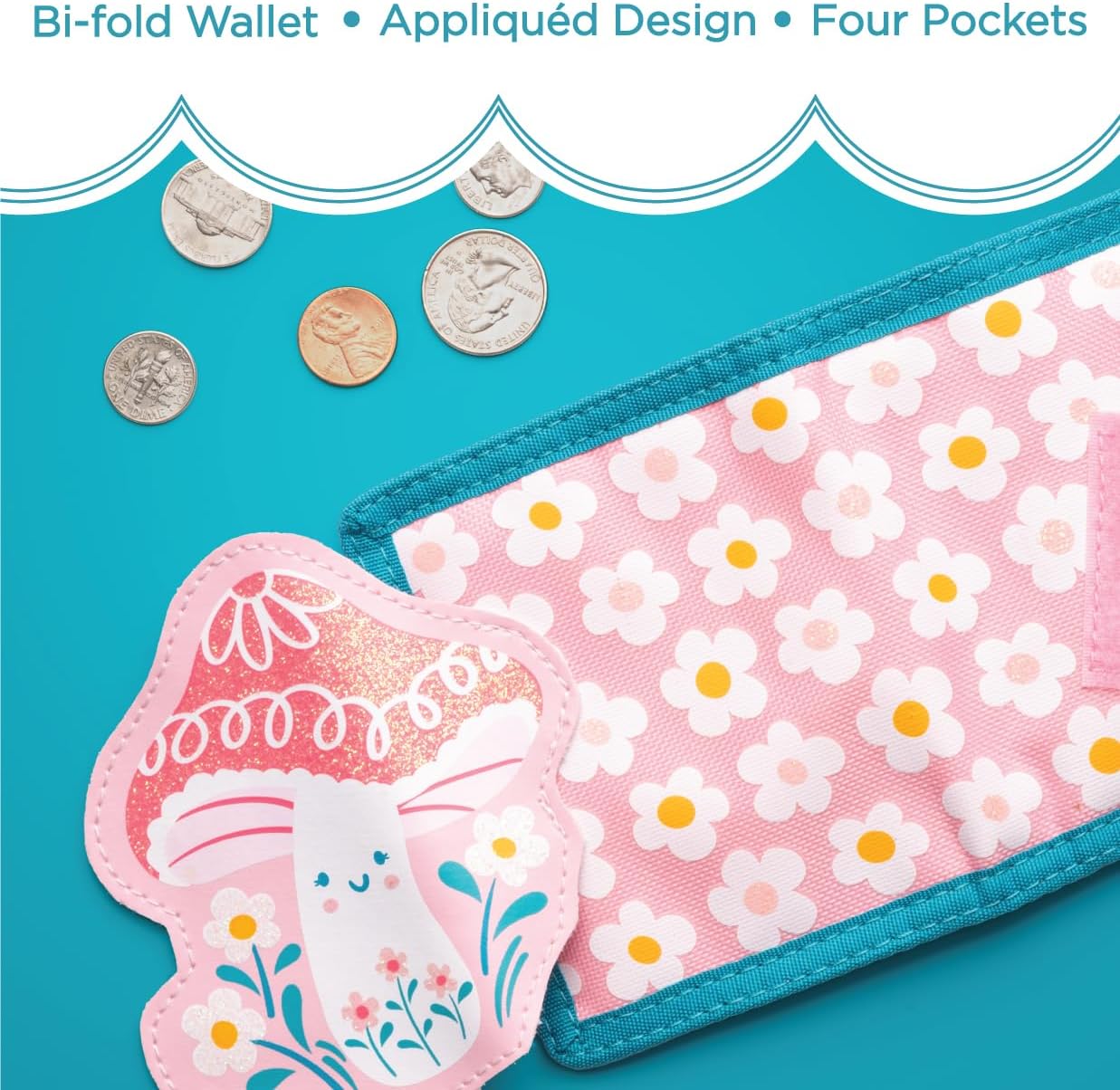 Stephen Joseph Kids' Unisex Toddler Wallet,Polyester, Spacious, Rainbow - Image 3