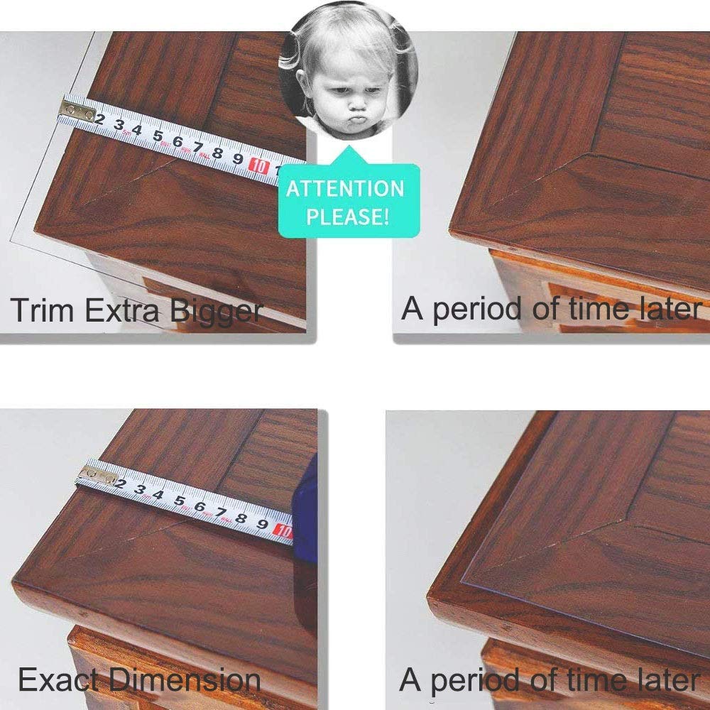 Copri Scrivania Trasparente Pad protettivo resistente al calore impermeabile e antigraffio personalizzabile Utilizzato per scrivanie da ufficio scrivanie tavolini da caffè MINGX(Clear-2.0mm,85x135cm)