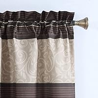 Vista 49 de Seville Farmhouse - Cortina de ducha moderna con estampado de rayas de poliéster, color amarillo, impermeable, cortina de baño, pequeña, 54 pulgadas