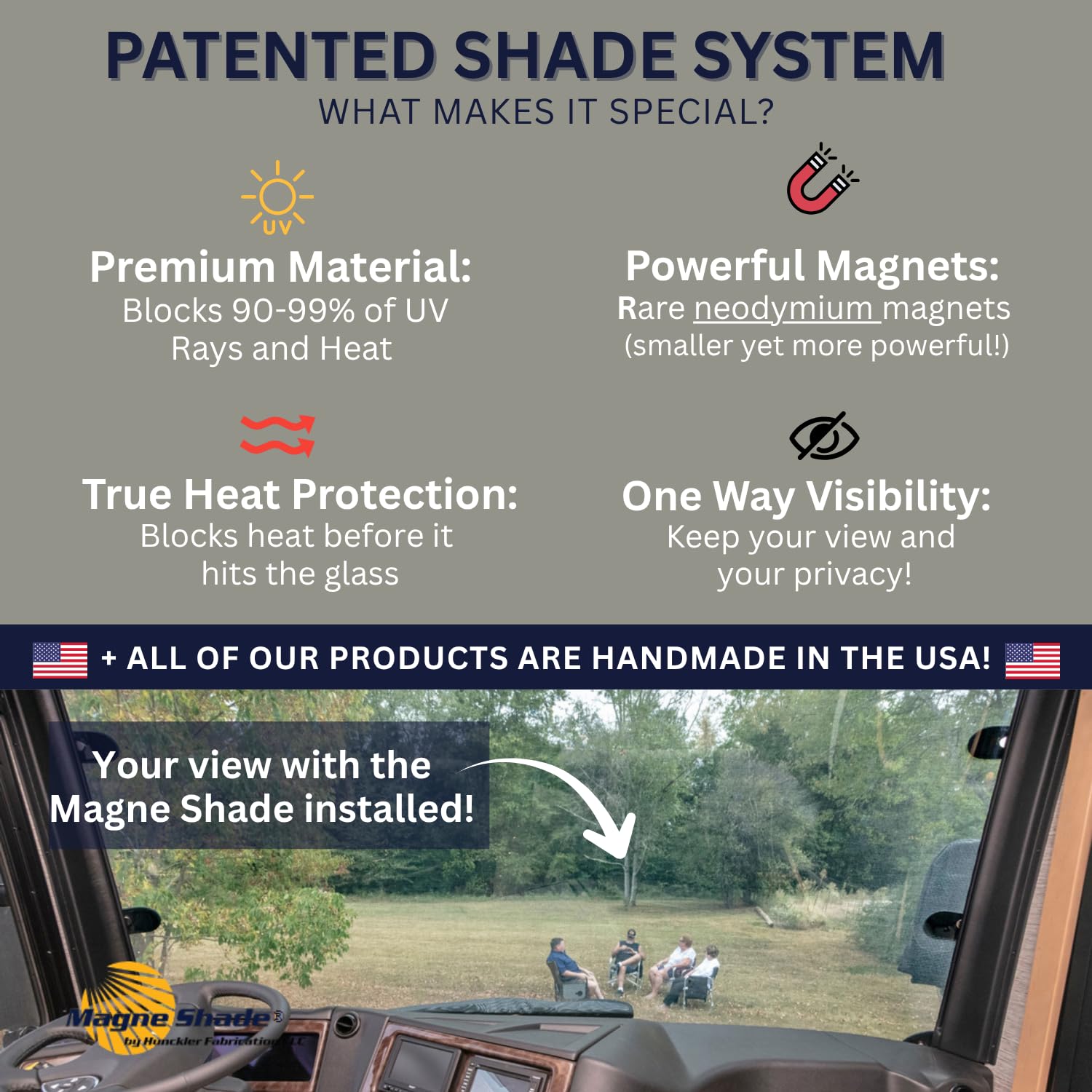 Amazon.com: RV Windshield Sun Shade Magnetic Install - Custom
