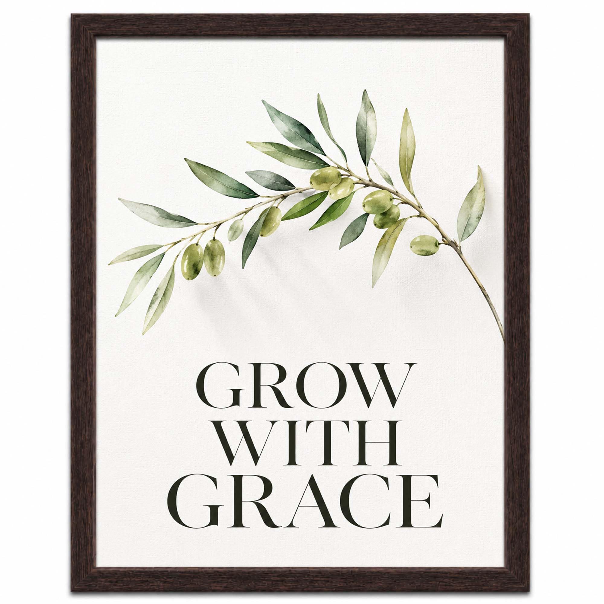 PAPER PAJAMA Botanical Watercolor Minimalist Wall Art with Inspirational Quote, Sage Green Botanical Leaves Japandi Aesthetic Home Decor for Bedroom, Living Room, Office, Spa, Yoga Studio, Therapy Office & Bathroom-image-30