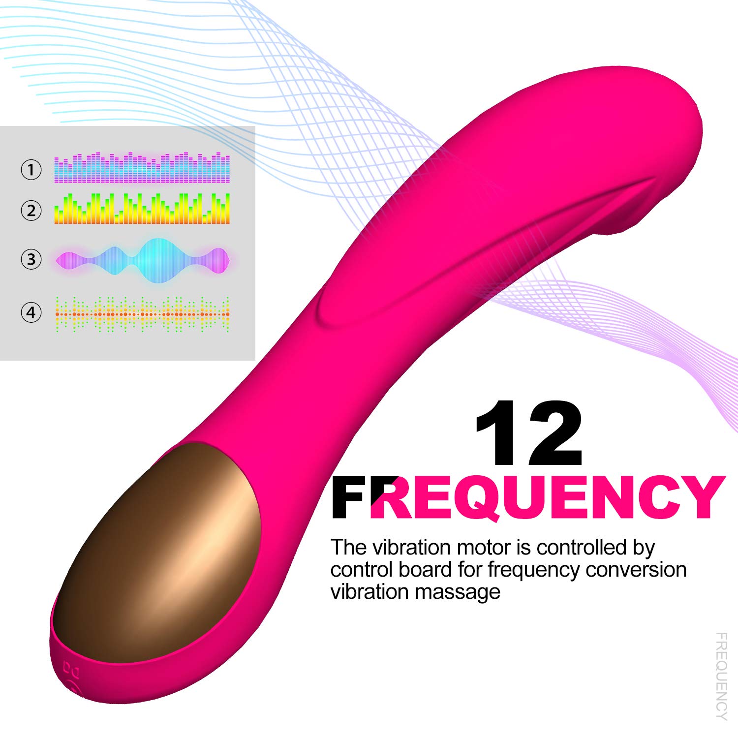 Vibromasseur pour Femme,Clitoridien Puissant Silencieux Point G Vibrateur Sexuel Masseur,12 Mode Vibration Silicone Ultra Puissance USB Rechargeable Sex Toýs pour Femme Couples (rose rouge)