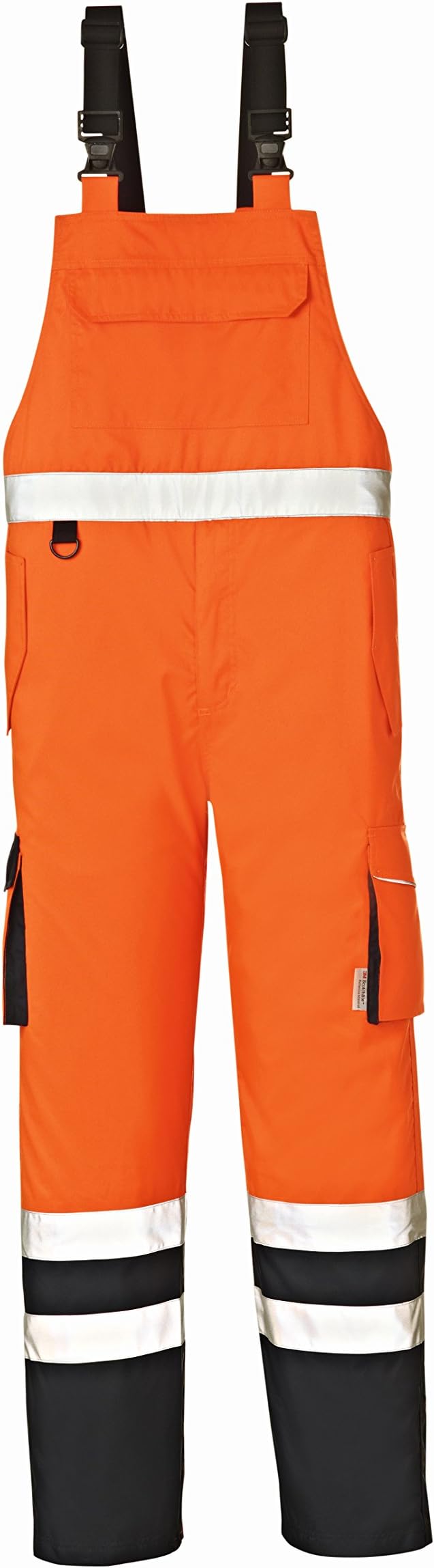 3481-XXXL Size 3X-Large High Visibility "Chicago" Dungarees - Orange/Navy Blue