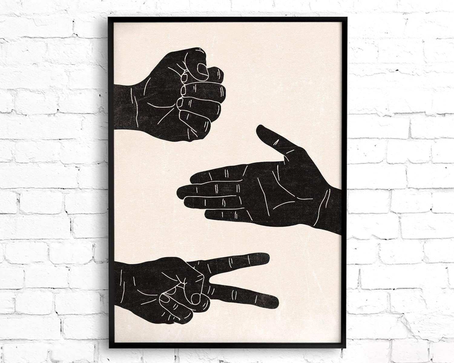 Nuboxx Tin Sign Rock Paper Scissors Tin Sign Poster Wall Farm Yard Club Vintage Bar Wall Decor Metal Sign 8X12 Inches