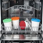 Peohud 4 Emballage de contenants de crème glacée, 1 Tuyaux de stockage de congélateur à quartz avec des lides en silicone et une cuillère pour crème glacée, sarbet et gelato, lave-vaisselle congélateur sans danger
