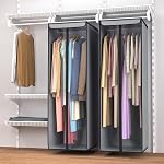Univivi 54“ Garment Bags for Hanging Clothes,2-Pack Breathable Non-Woven Clothes Cover for Closet Organizer with Clear Window, Hanging Garment Storage Bag for Dresses,Suits,Coats