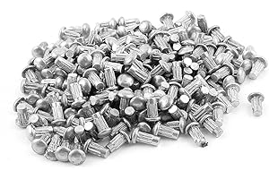 uxcell 1/8" x 1/4" Aluminium Round Head Solid Drive Rivets
