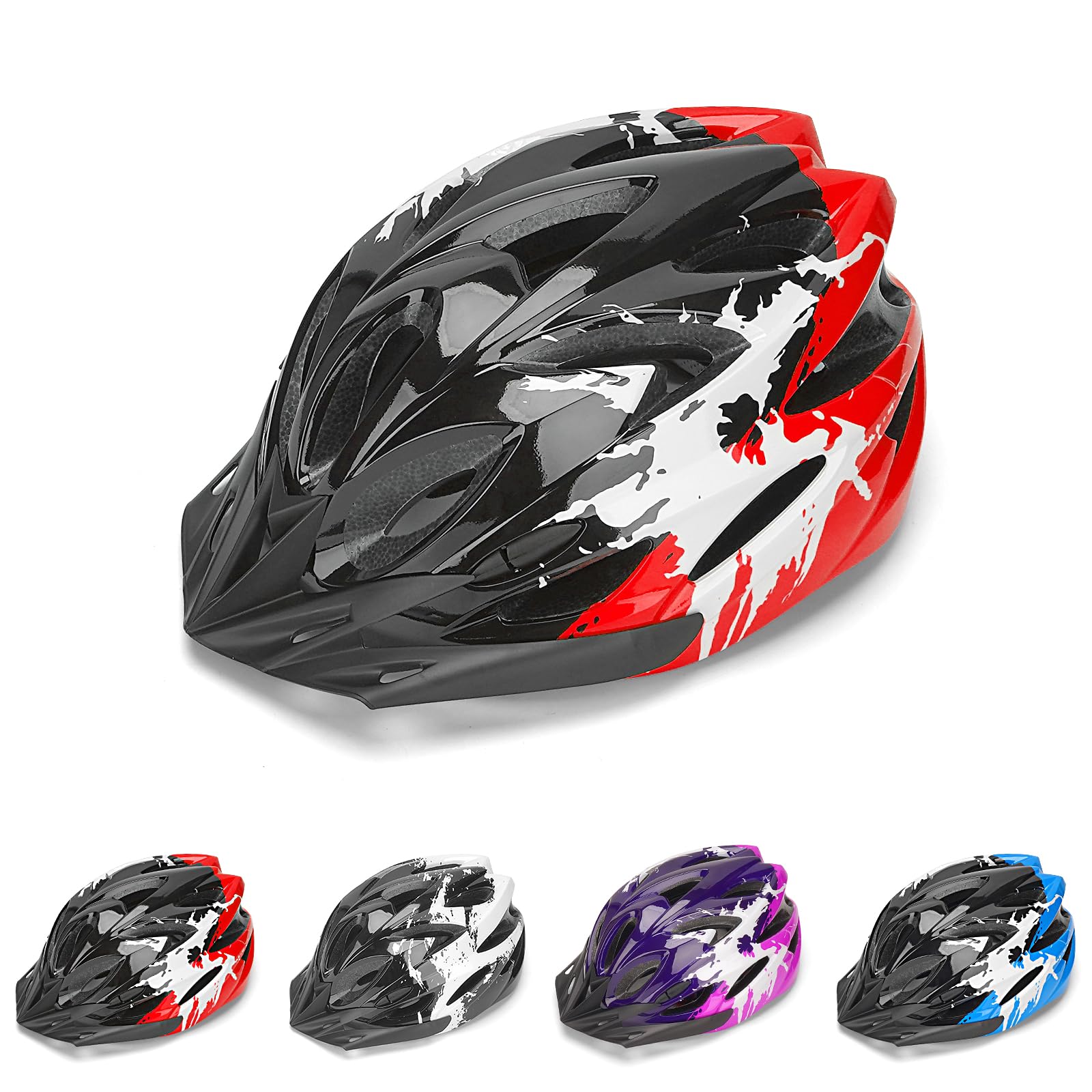 DmTown Fahrradhelm Kinder, Verstellbarer Fahrradhelm für Jungen und Mädchen im Alter von 3-14 Jahren, Multisport-Kinderhelm für Fahrrad,Skaten,Radfahren, Kinder Fahrradhelm 50–58 cm