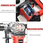 AOBEN 1-1/4 Inch SDS-Plus Rotary Hammer Drill with Vibration Control and Safety Clutch,13 Amp Heavy Duty Demolition Hammer for Concrete-Including 3 Drill Bits,Flat Chisels, Point Chisels