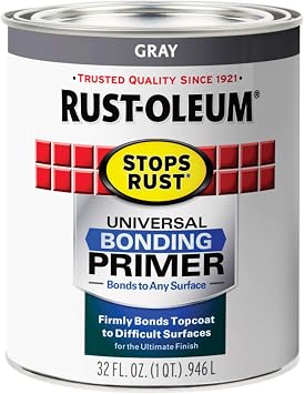 Rust-Oleum 334940 Universal Bonding Primer,grey, 32 Fl Oz Pack of 1