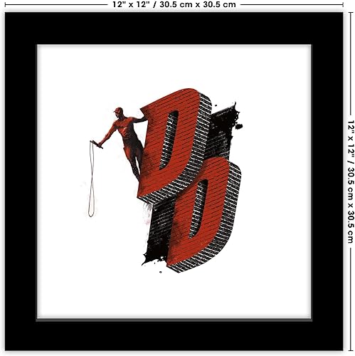 Miniatura 6 de Trends International Gallery Pops Marvel Comics Daredevil - Hell's Kitchen DD Bricks Graphic Canvas Wall Art Wall Poster, 12.00" x 12.00", Stretched