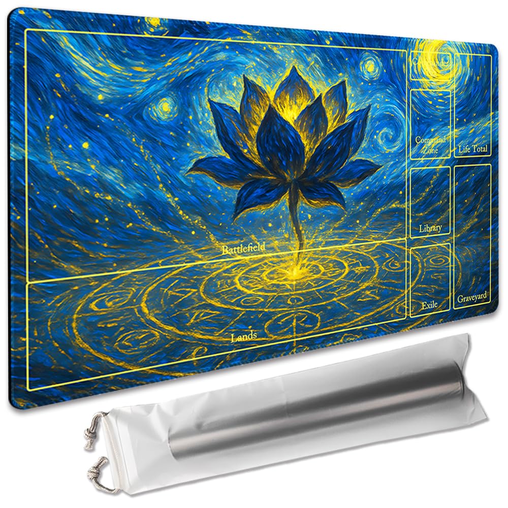 Board Game 14x24in MTG Playmat Compatible for OCG CCG RPG TCG Playmats (Zone-Black Lotus) — image 1