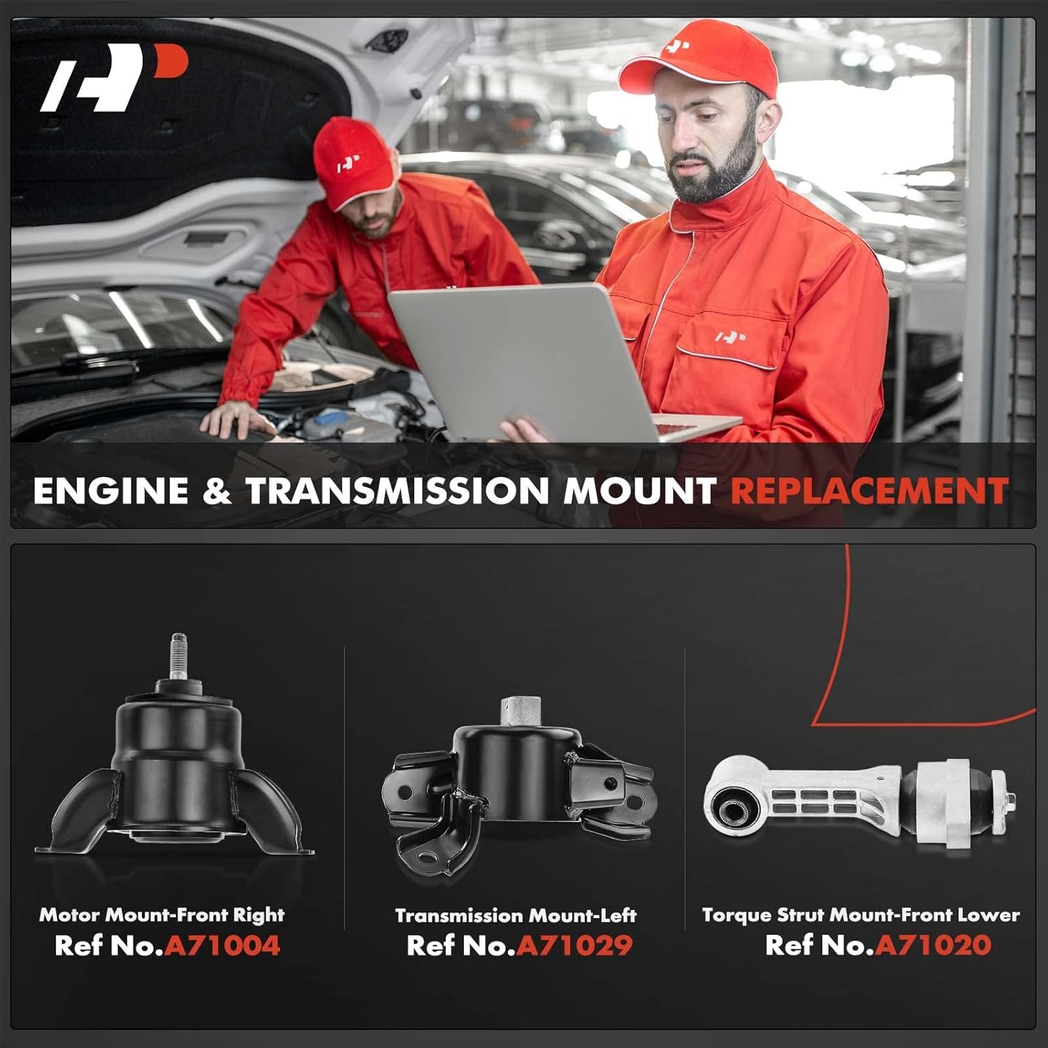 A-Premium 3PCS Engine Motor and Transmission Mount Set Compatible with Hyundai Accent 2012-2017, Elantra 2011-2016, Elantra Coupe 2014, Veloster & Kia Forte, Forte Koup, Rio, Automatic Transmission