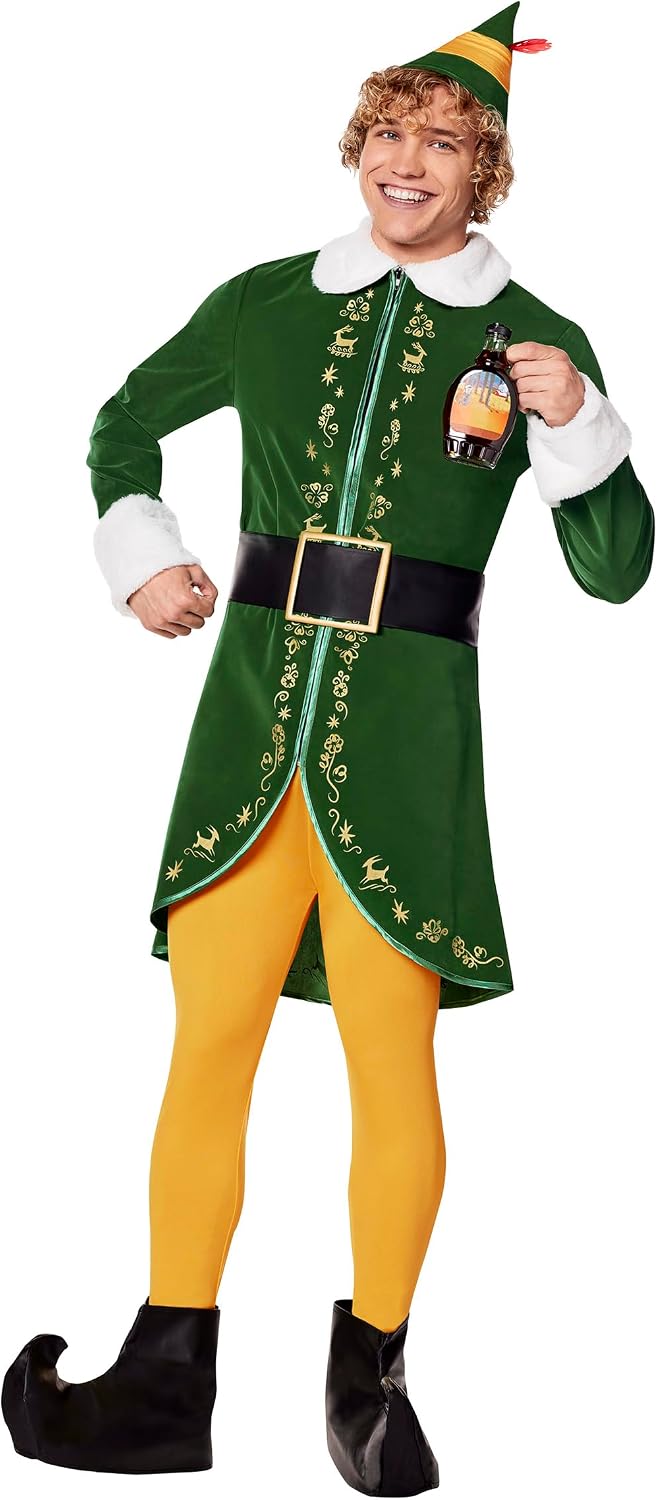 Spirit Halloween Buddy the Elf Adult Costume | Officially Licensed Theatrical Outfit | Funny Elf Costume