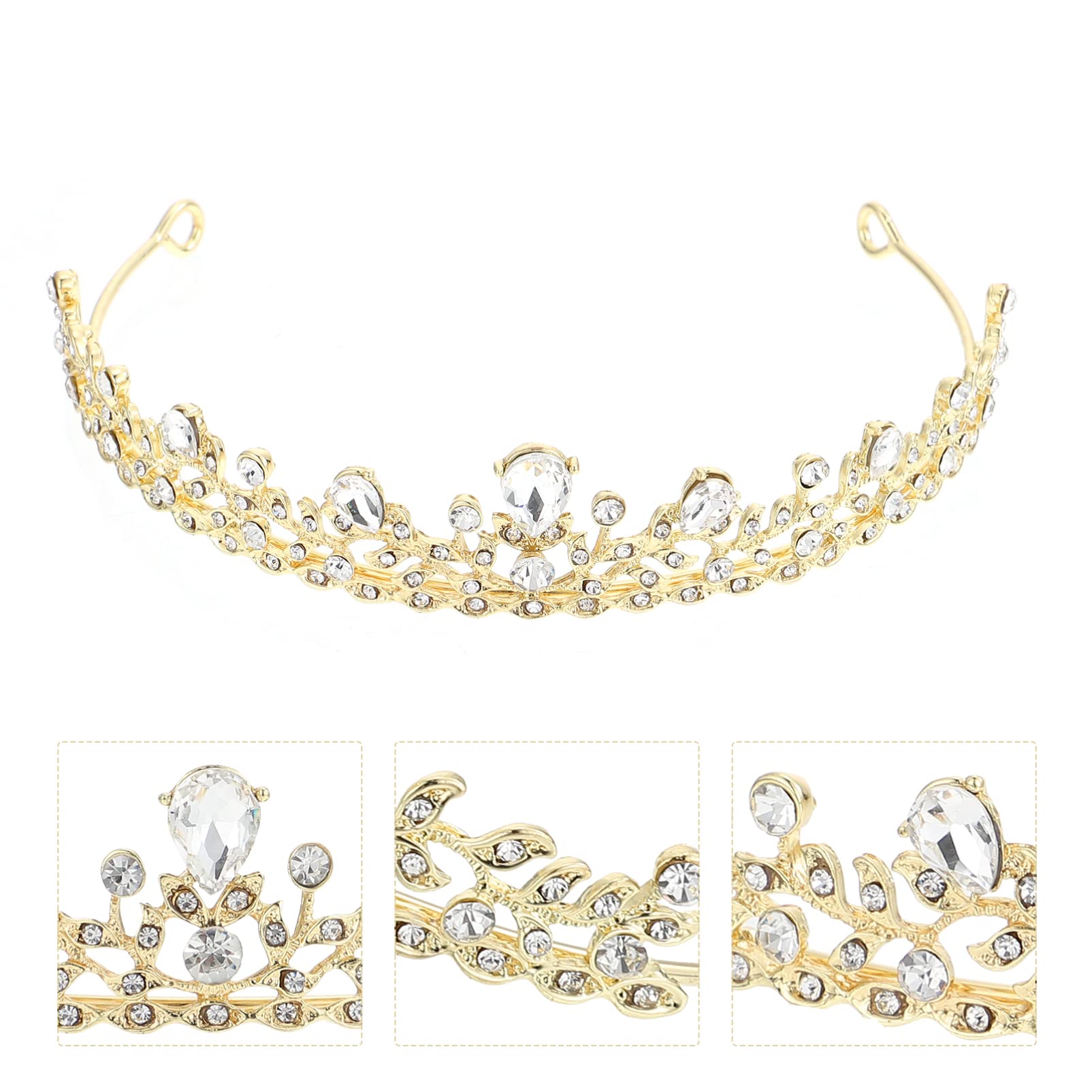minkissy 2 diademas de aros, tiaras para novia, graduación, diadema de diamantes de imitación, tocado de fiesta para niñas para diamantes de imitación: princesa vintage plateada, reina de concurso