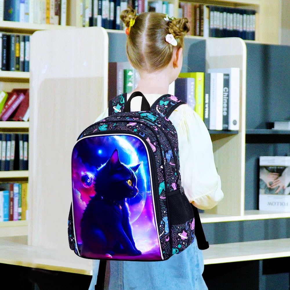 gxtvo 3PCS Girls Cat Bookbag, 16