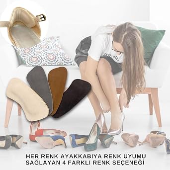 YeferStore Heel Back Anti-Shooting Heel Pad, Leather/Fabric Shoe Back Pad (Coffee, Leather)