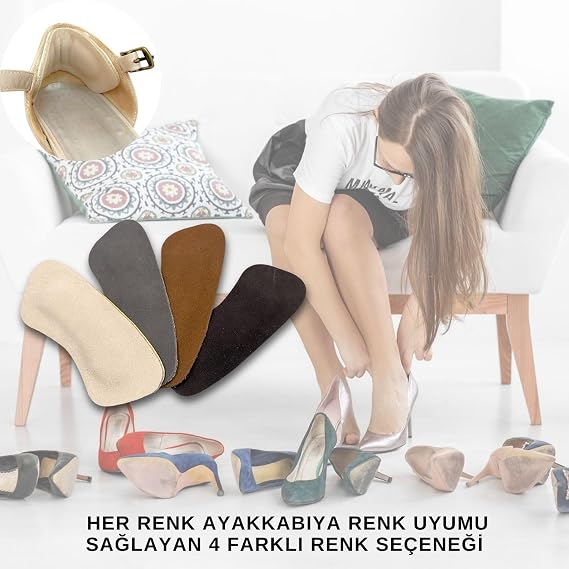 YeferStore Heel Back Anti-Shooting Heel Pad, Leather/Fabric Shoe Back Pad (Coffee, Leather)