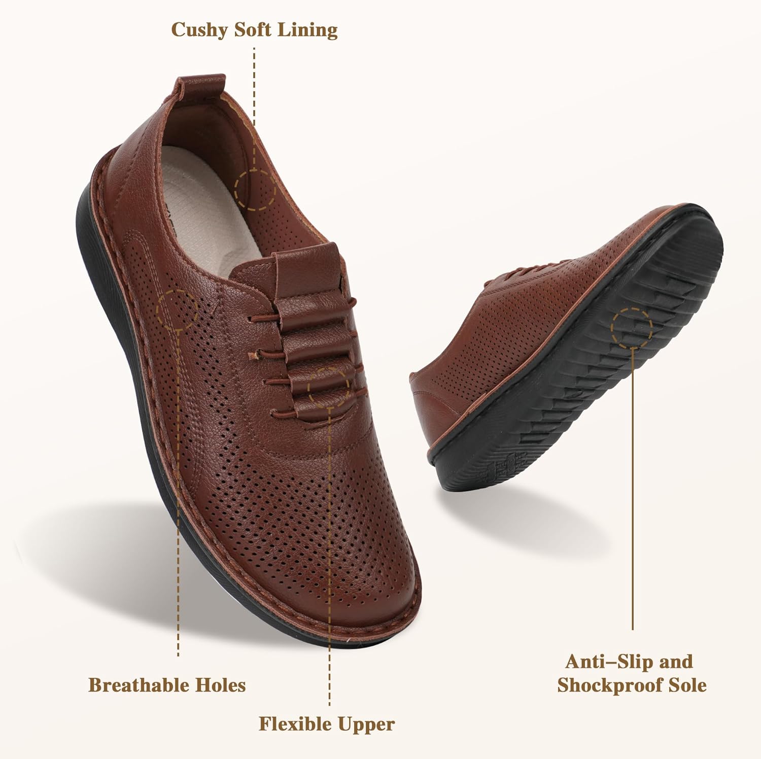 ORTOREX Women Slip-on Loafers Comfortable Walking Dress Shoes Driving Flats