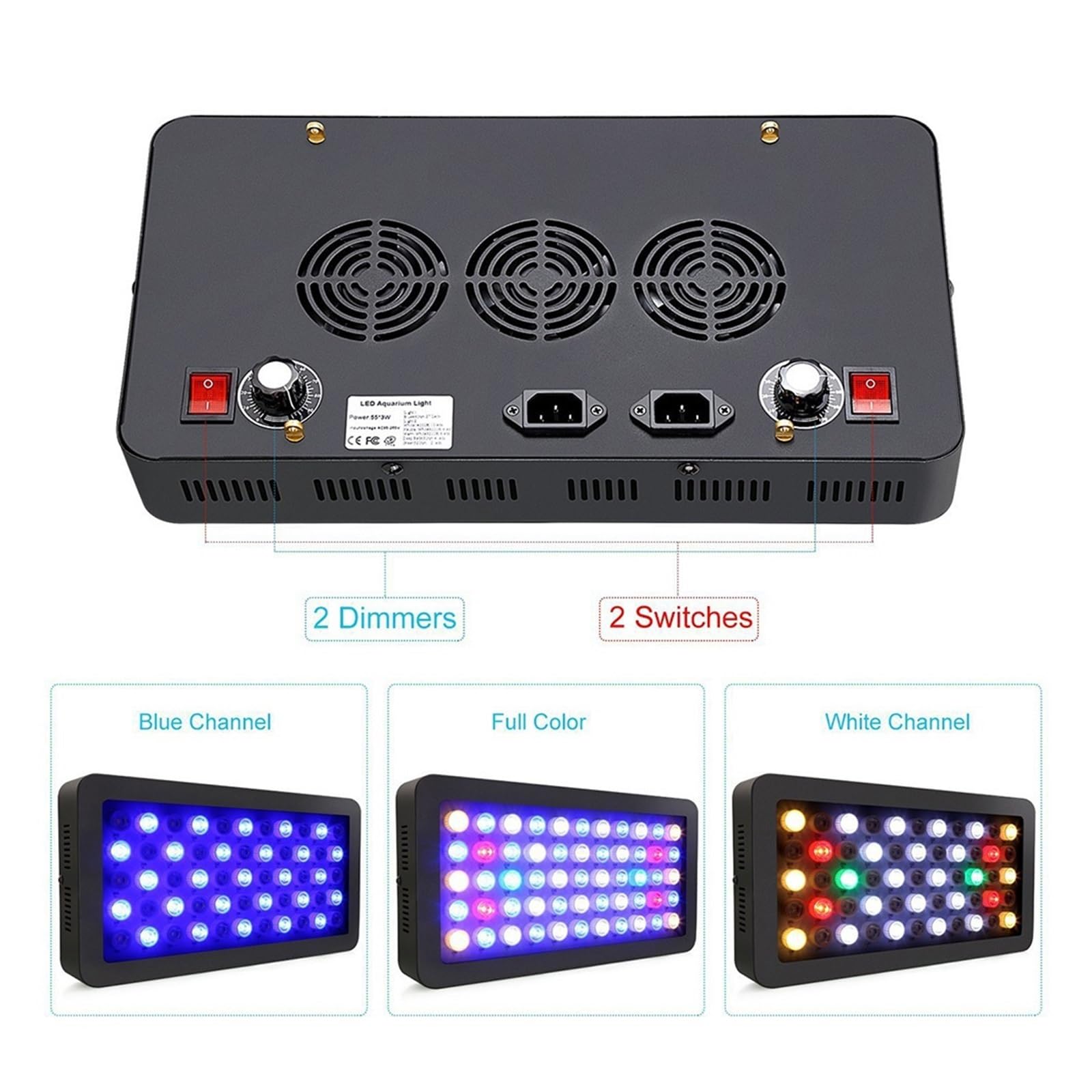 oświetlenie akwarium Ściemniacz oświetlenie Led do akwarium Coral Lights 165W oświetlenie do akwarium morskiego możliwość przyciemniania lampy słonowodne słodkowodne akwarium rośliny wodne do akwarium