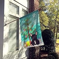 Vista 1126 de Caroline's Treasures BB4243GF Bandera de jardín con texto en inglés «Merry Christmas» con texto en inglés «Merry Christmas», bandera decorativa