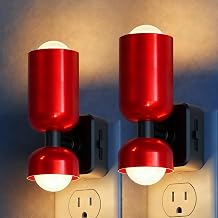 Briignite Night Lights Plug into Wall[2 Pack], Mid-Modern Night Light Plug in, Dusk to Dawn Sensor, 3000K Soft White, 0-100LM Adjustable Brightness, Dimmable Nightlight for Bedroom, Bathroom, Hallway