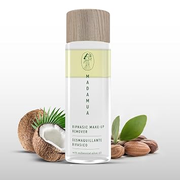 Biphasic Waterproof Eye Makeup Remover - Millennial Olive Oil Based Gentle Natural & Organic Mascara Remover, Travel Size & Liquid, Moisturizing Care Eye Make up Removal Liquid for Sensitive Skin