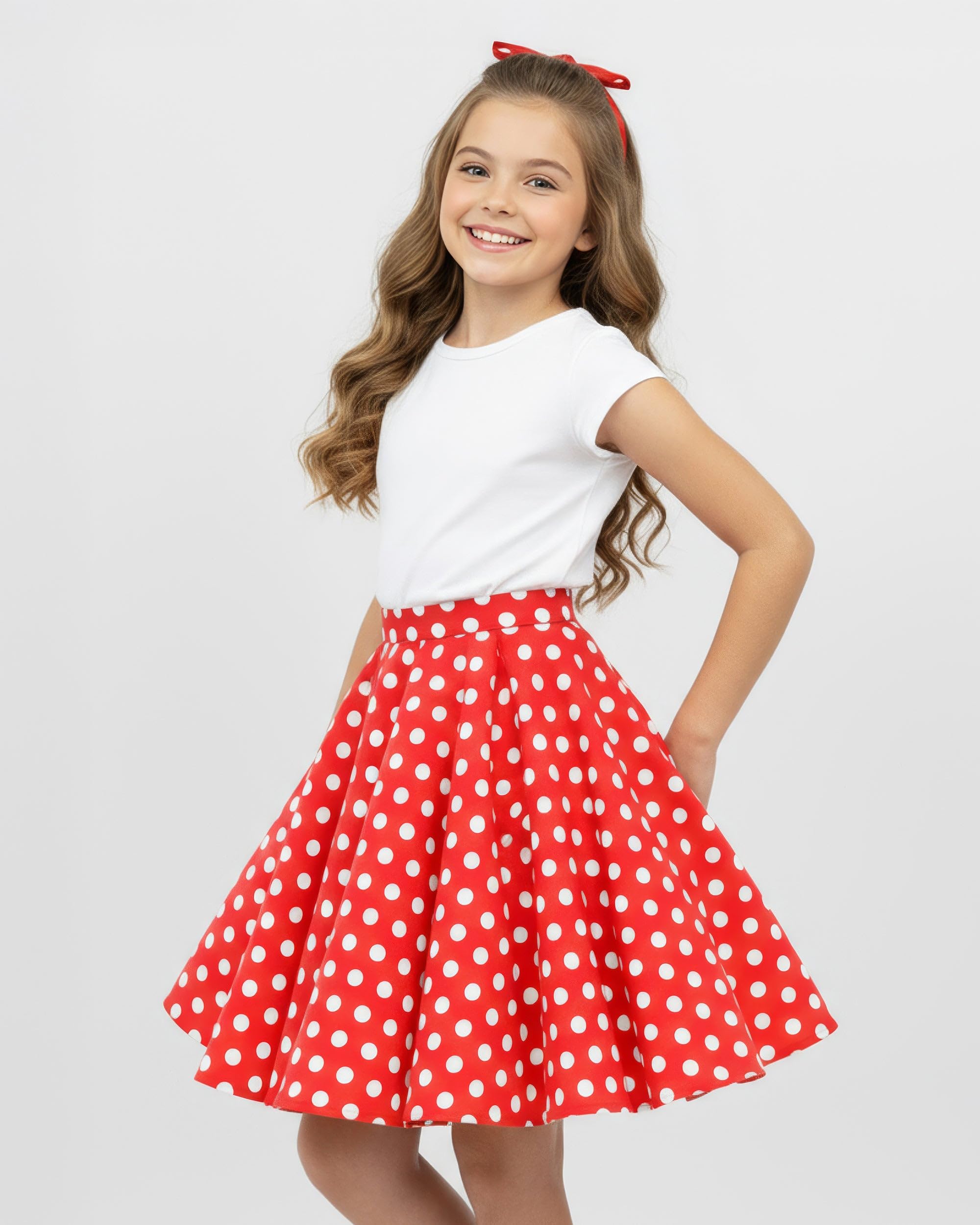 BlackButterfly Enfants Vintage Rockabilly Cercle Complet Années 1950 Jupe de Fille
