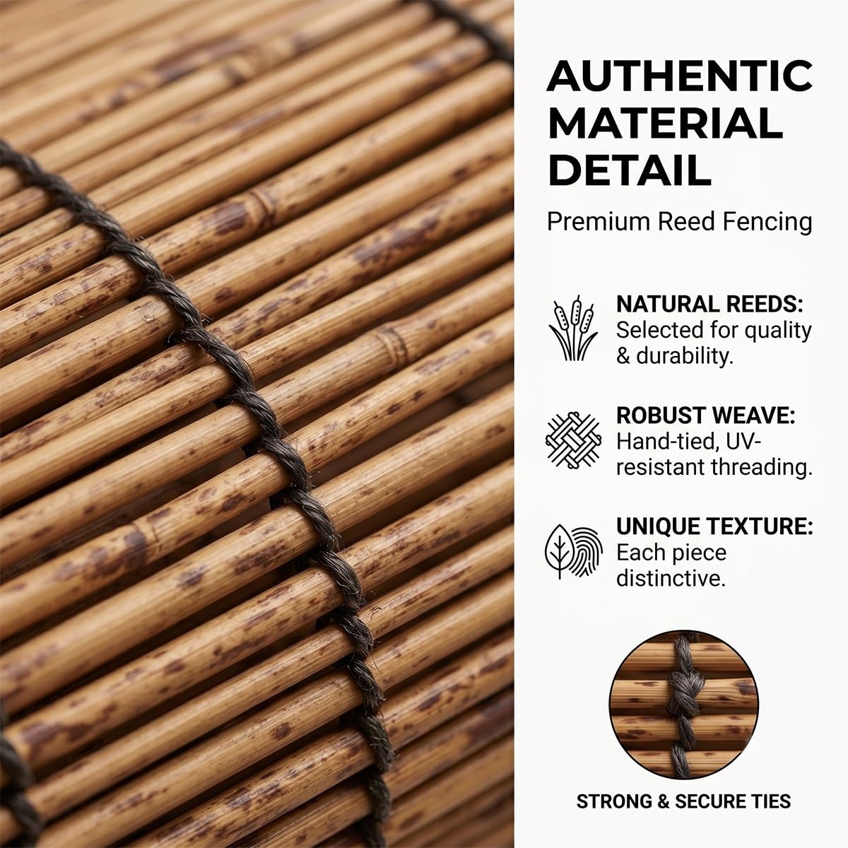 Arella in Canne Naturali per Esterno, Recinzione Canniccio Ombreggiante per Privacy Balcone e Giardino, Tapparella Divisorio Robusto per Ringhiera Terrazza(Naturale,170x550cm)