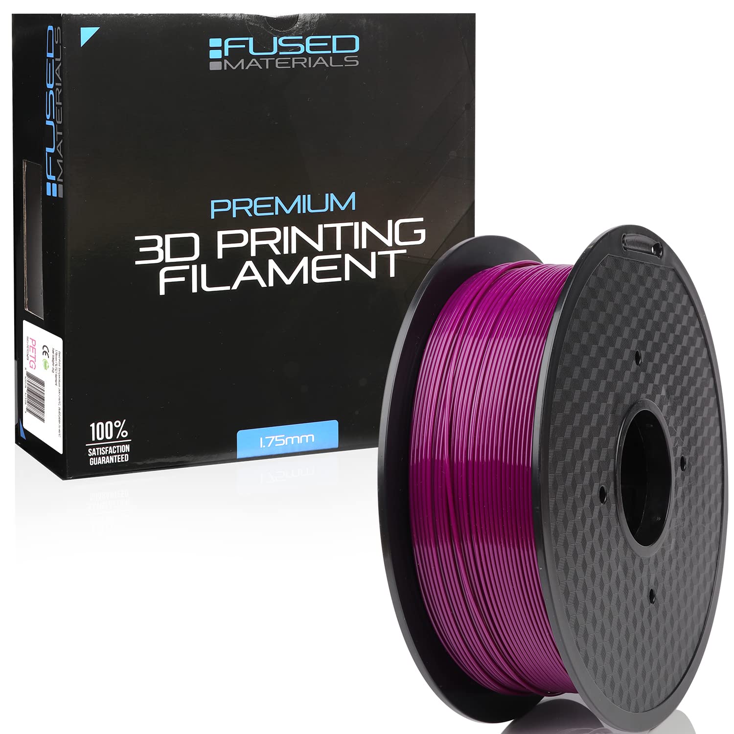 Fused Materials Purple PETG 3D Printer Filament - 1kg Spool, 1.75mm, Dimensional Accuracy +/- 0.03 mm, (Purple)