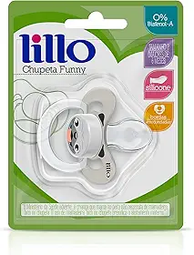 Lillo Chupeta Funny Animais Silicone Anatômico Cachorro Tamanho 2, Lillo, Bege, Tam 2