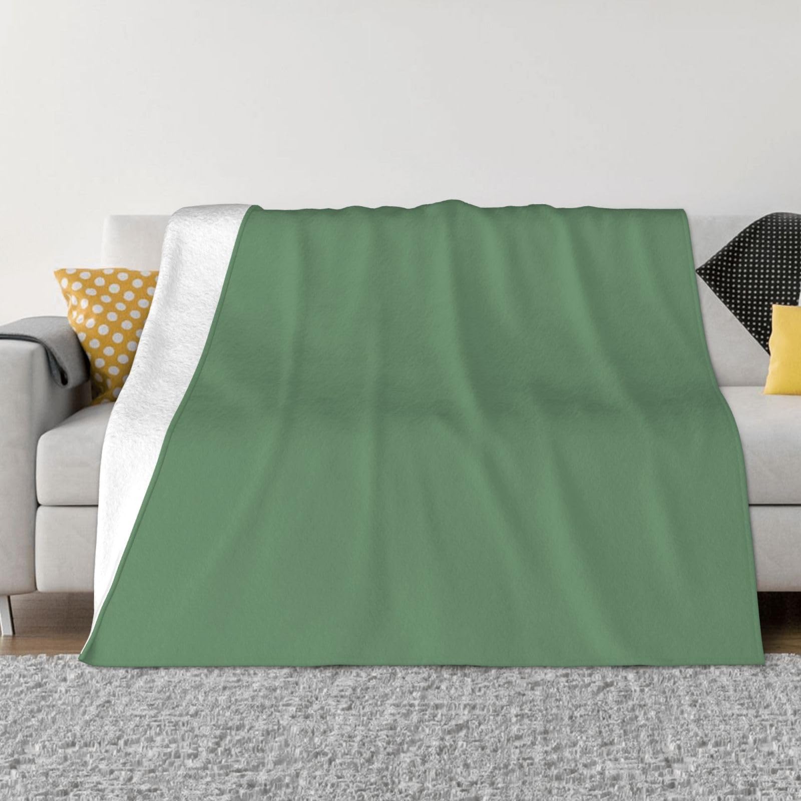 Couverture de canapé chaude en flanelle de qualité supérieure grand format vert melon